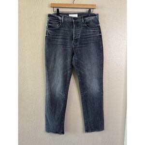 Mother Superior Jeans Womens 32 High Waisted Hiker Hover Washed Black Denim